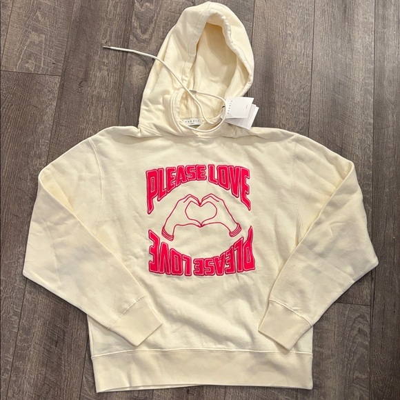 Sandro Please Love Hooded Sweatshirt - Picture 3 of 7